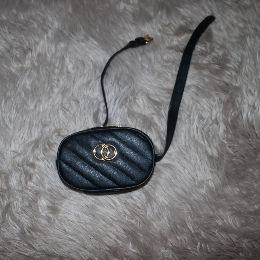 Black with gold Fanny pack